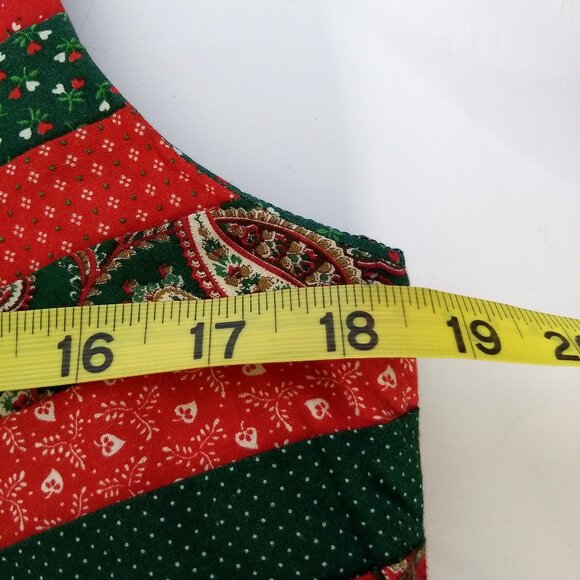 Handmade Christmas Quilted Vest Folded Star Pattern Intricate Holiday OOAK - Picture 13 of 16